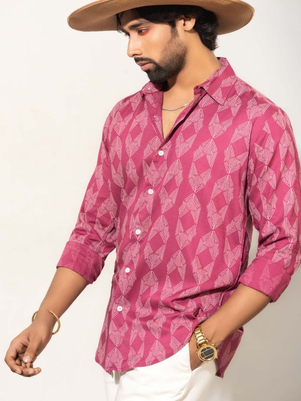 Aster Cuban Shirt — Maroon